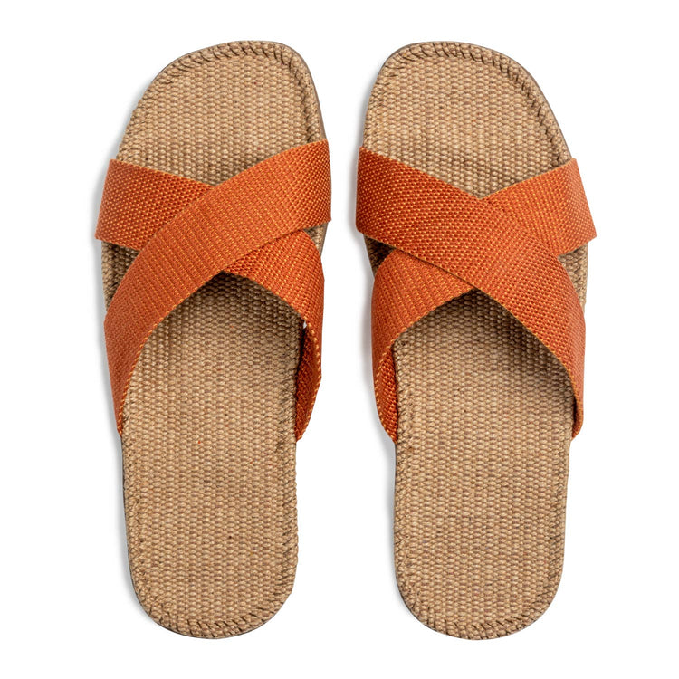 Shangies Unisex Jute Sandal – Spicy Pumpkin (Orange)