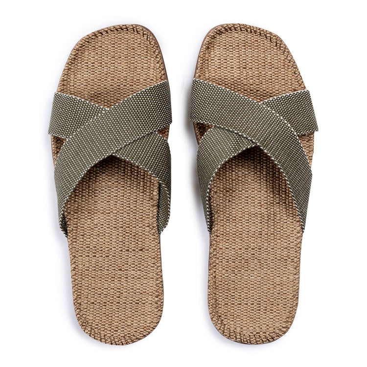Shangies Unisex Jute Sandal – Dusty Olive (Green)