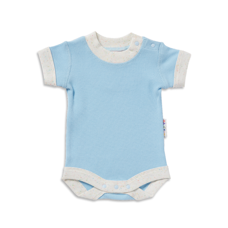 Hush Blue Organic Short Sleeve Bodysuit