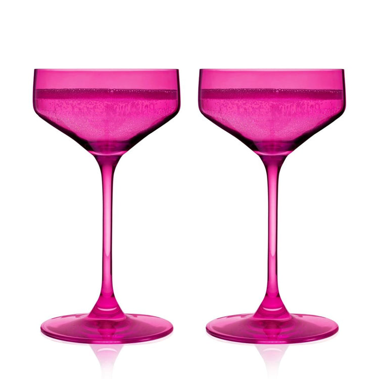 Viski Reserve Nouveau Crystal Coupes Berry - Set 2
