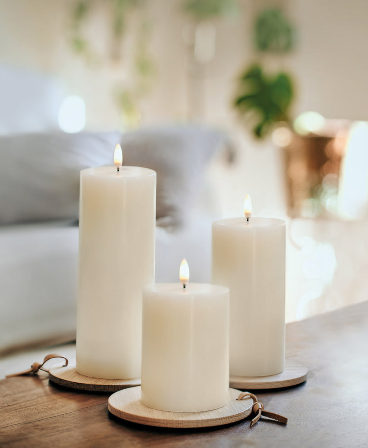 White Wax LED Candle Nordic