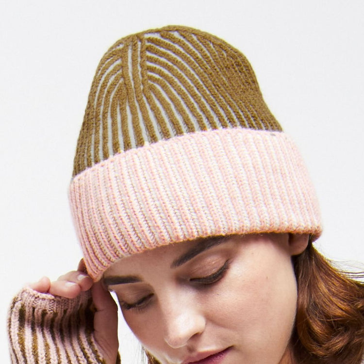 Khaki Module Beanie Mapoesie