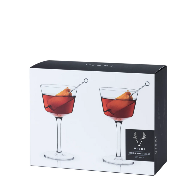 Angled Crystal Nick & Nora Glass (set of 2)