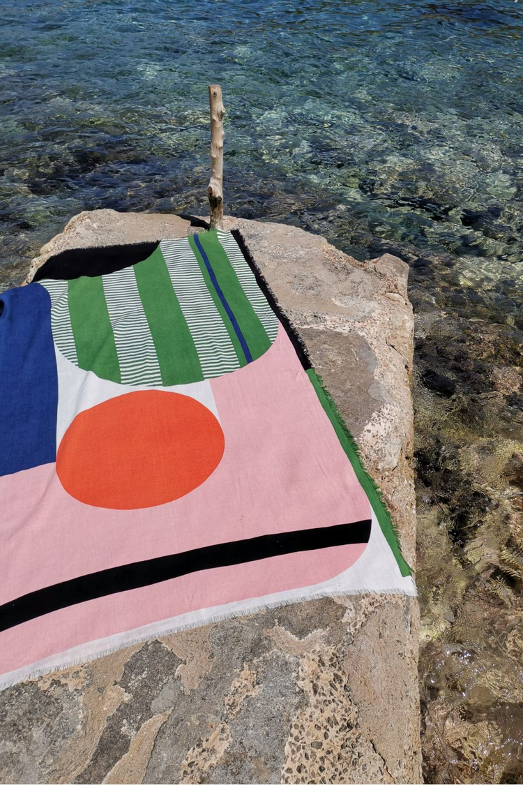 Mapoesie Abstract Beach Towel