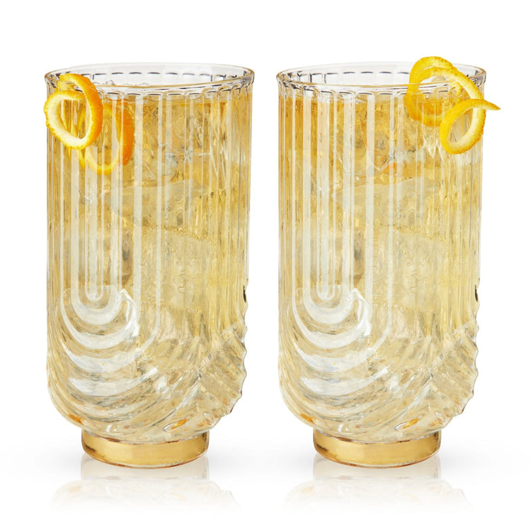 Gatsby Highball Glasses (set of 2)