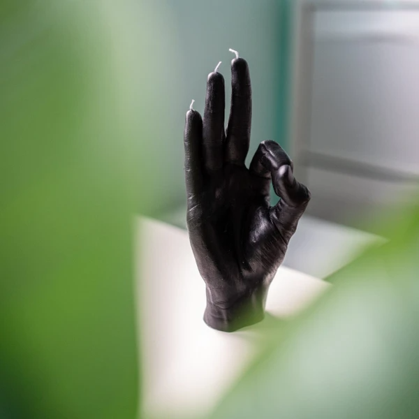 OK Candle Hand