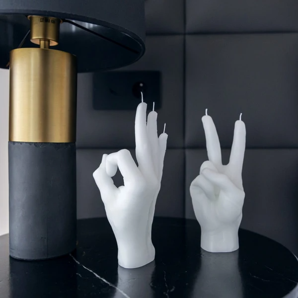 OK Candle Hand