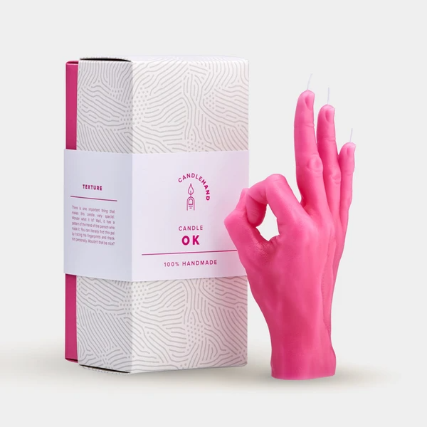 OK Candle Hand