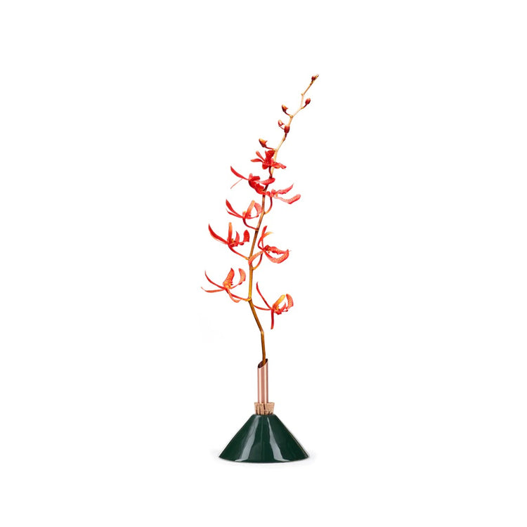 ceramic bud vase consilium green
