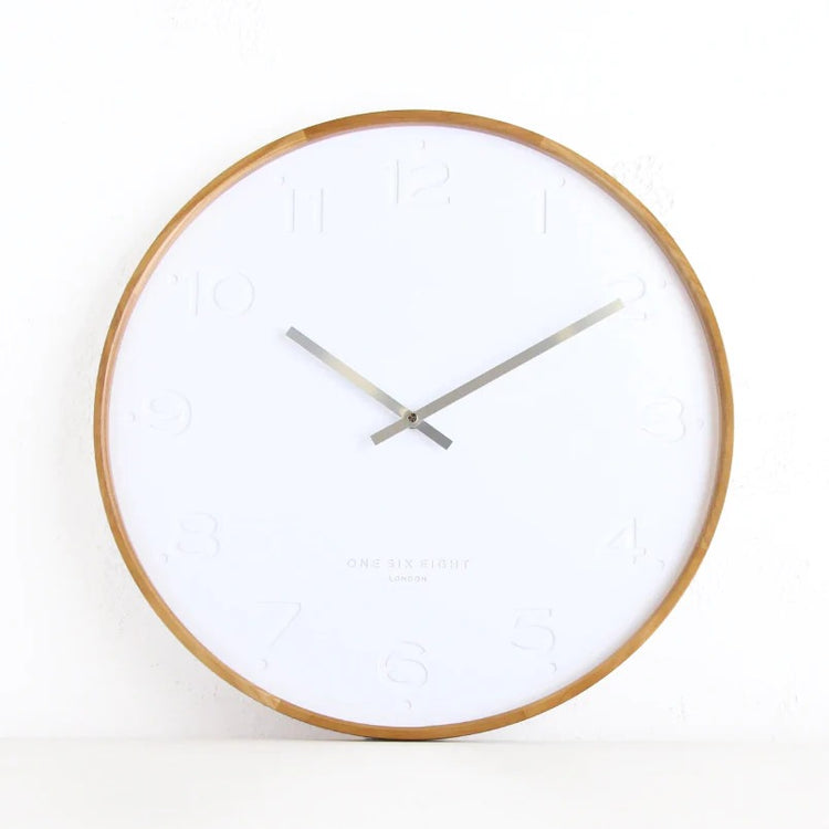 Freya Silent Movement Clock White