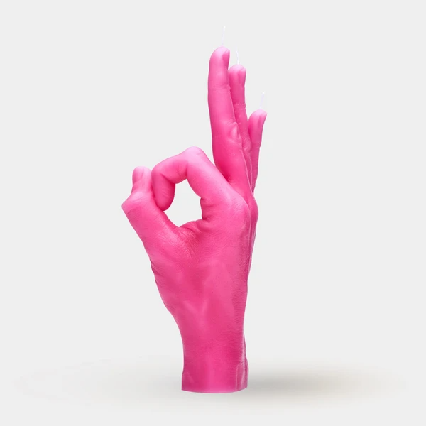 OK Candle Hand