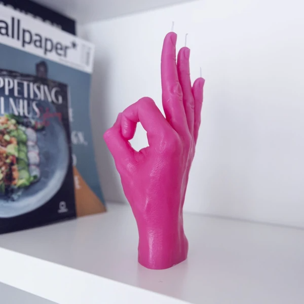 OK Candle Hand