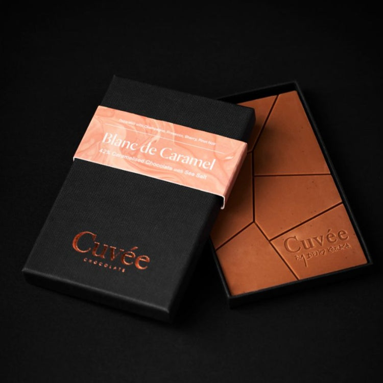 Cuvee Chocolate Blanc De Caramel 42% Tablet 70g