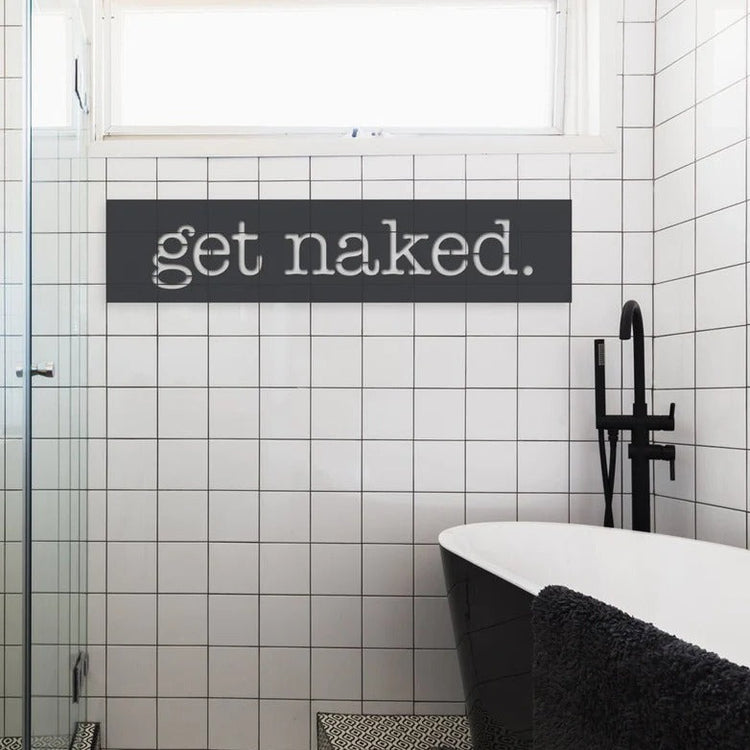 Metal Sign Get Naked Lisa Sarah