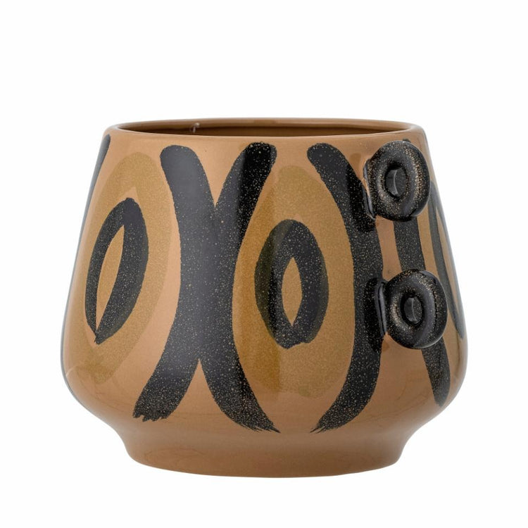 Hayan Flowerpot Brown Stoneware