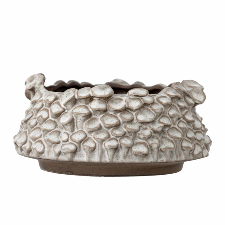 Geran Flowerpot Stoneware Grey