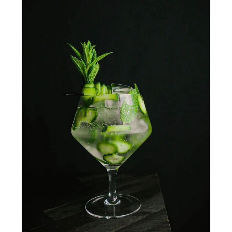 Viski Angled Crystal Gin & Tonic Glasses (set of 2)