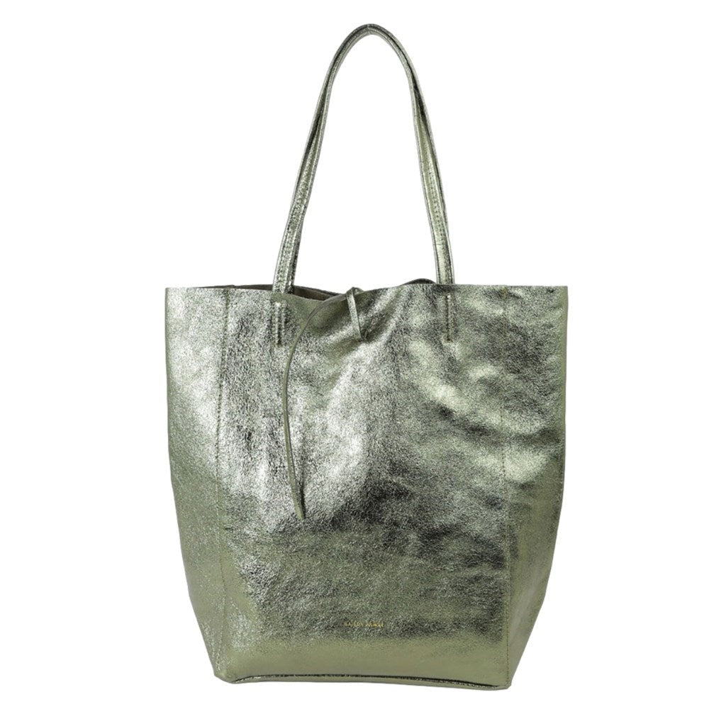 Maison Fanli Metallic Khaki Kaki Large Leather Tote bag