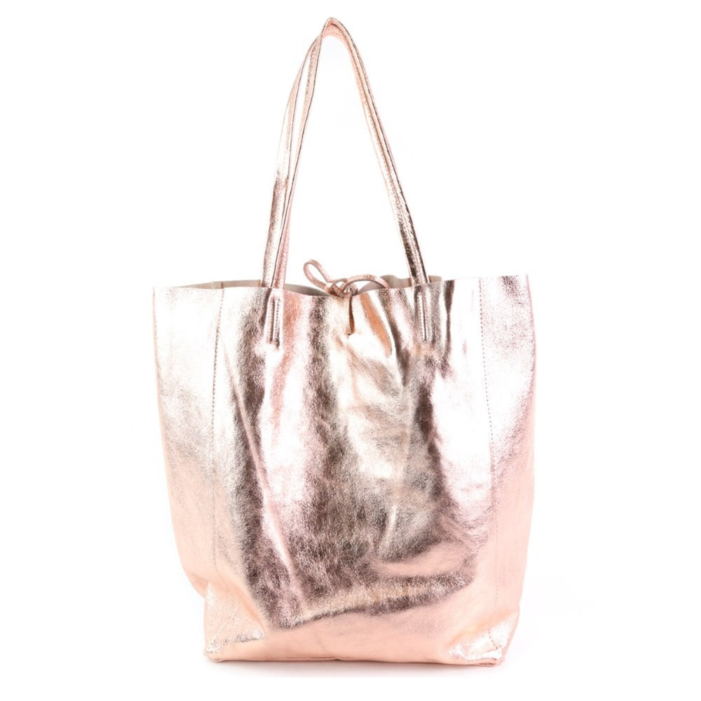 Maison Fanli Metallic Rose Large Leather Tote bag