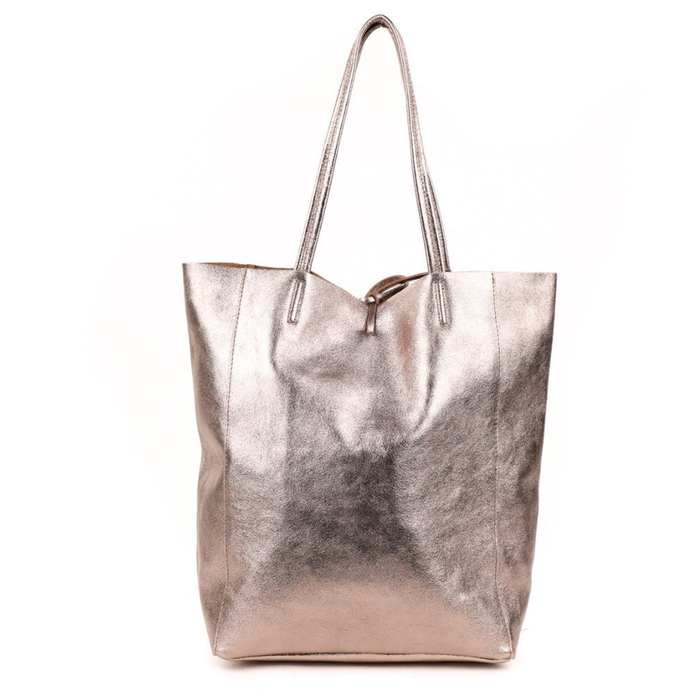 Maison Fanli Metallic Champagne Large Leather Tote bag