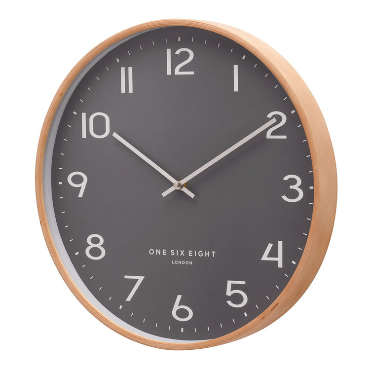 Olivia Silent Clock Grey 40cm