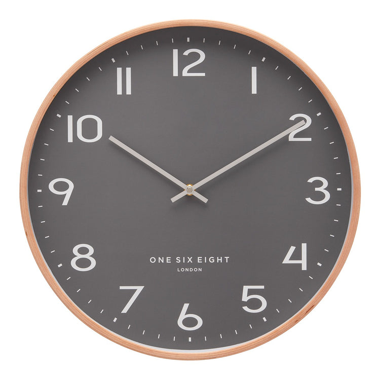 Olivia Silent Clock Grey 40cm