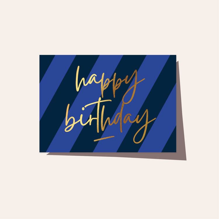 Midnight Stripe Birthday Card