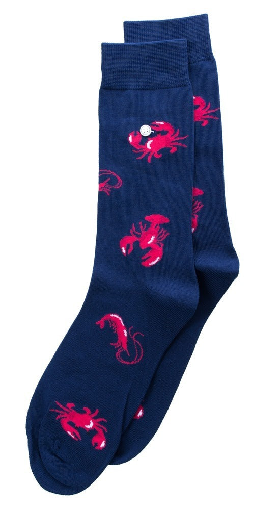 Men's Socks Navy Sea Critters