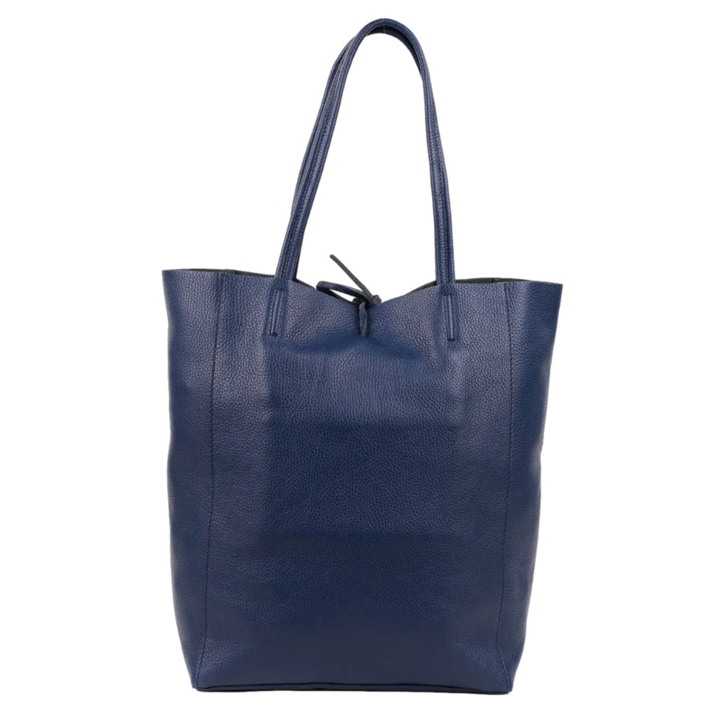 Maison Fanli Navy Large Leather Tote bag