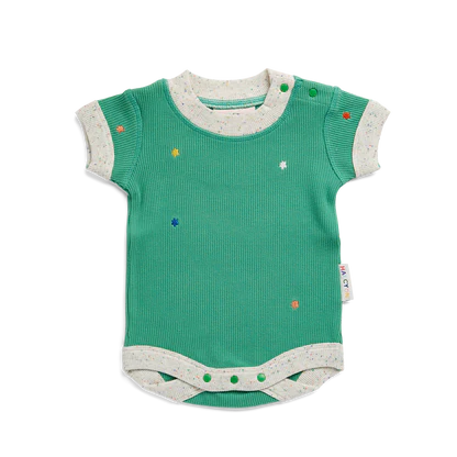 Forest Green Organic Short Sleeve Bodysuit