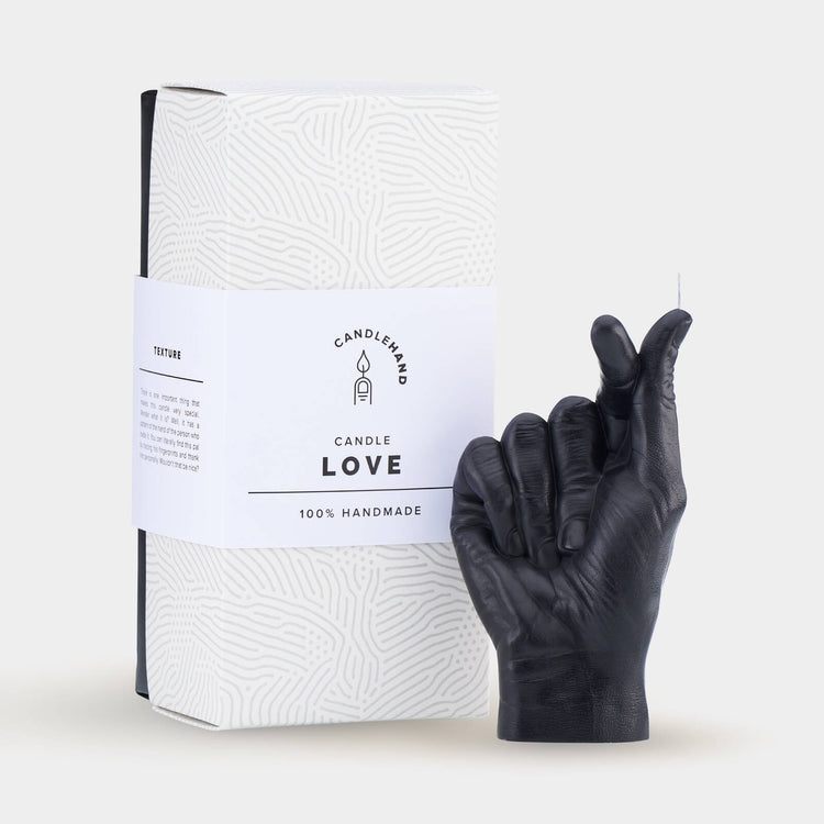 Love Candle Hand Black