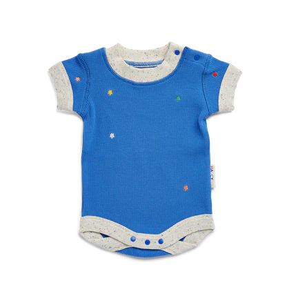 Ocean Blue Organic Short Sleeve Bodysuit