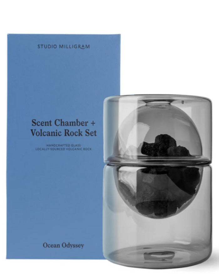 Glass Scent Chamber Volcanic Rock Set