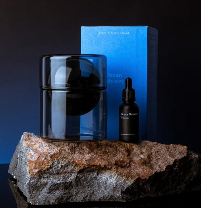 Glass Scent Chamber Volcanic Rock Set