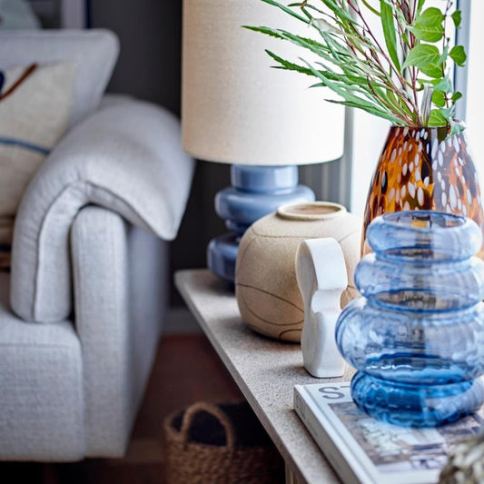 Bing Vase, blue glass