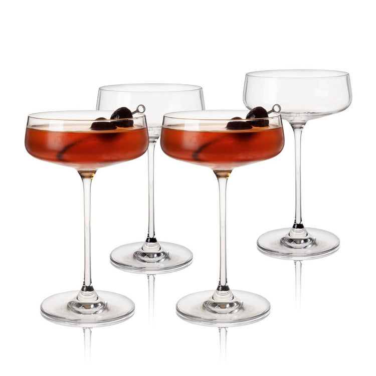 Viski Reserve Julien Crystal Coupe Glasses - Set 4