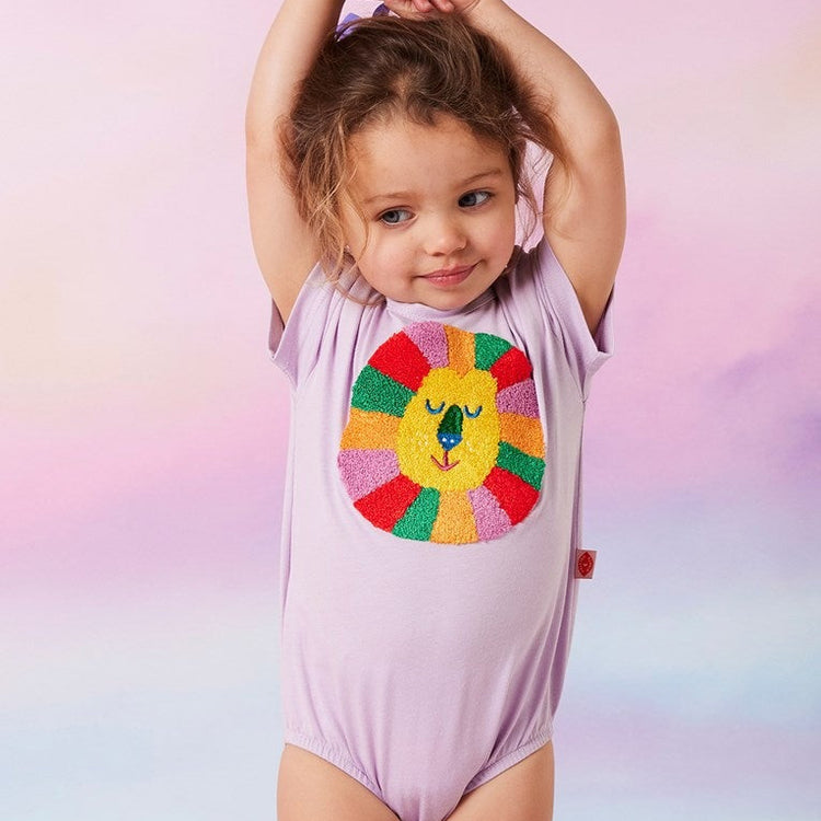 Halcyon Nights Lilac Lion Baby Bodysuit