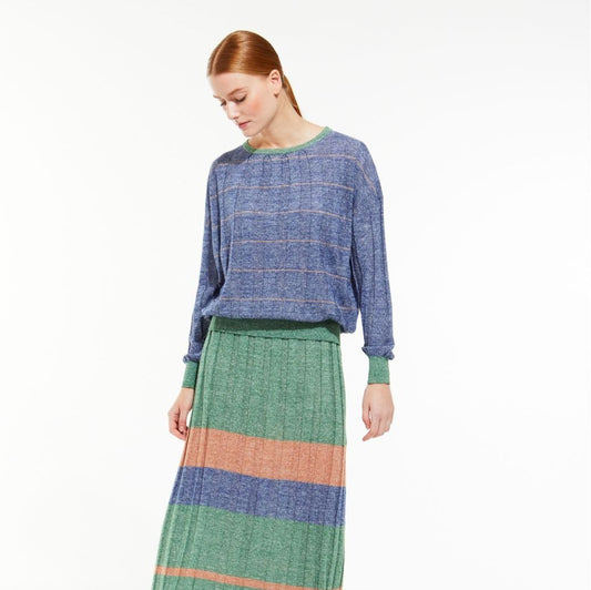 Mapoesie Victoria Jaspe Top Tan Blue