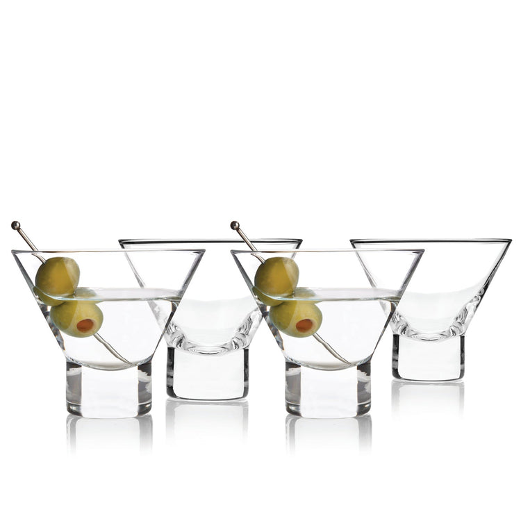Heavy Base Crystal Martini Glasses (set of 4)