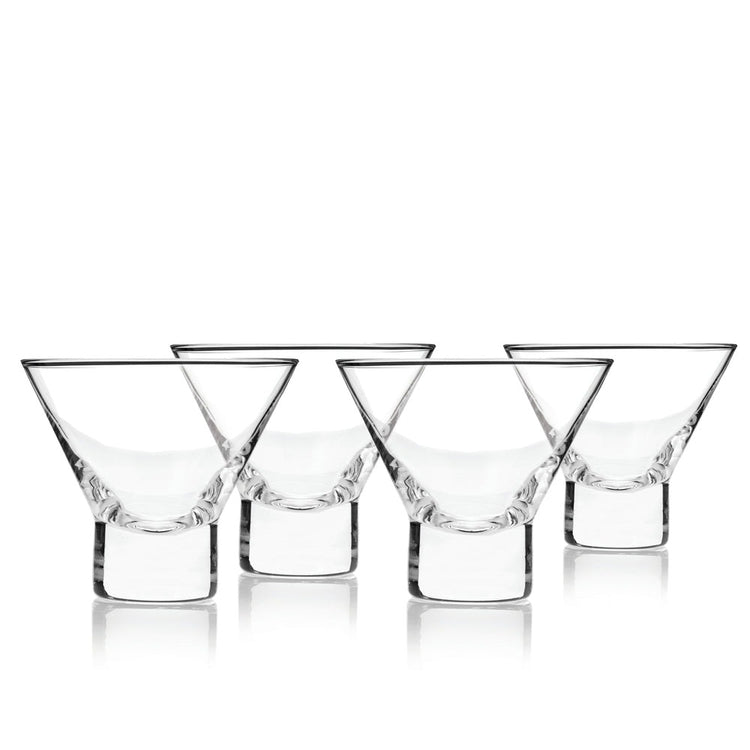 Heavy Base Crystal Martini Glasses (set of 4)