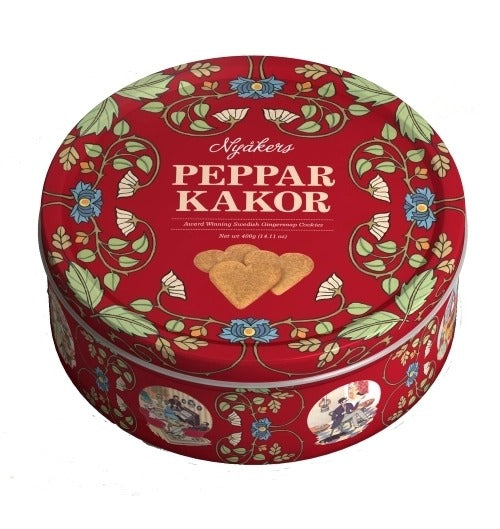 Nyåkers Pepparkakor – gingerbread hearts 400g Tin