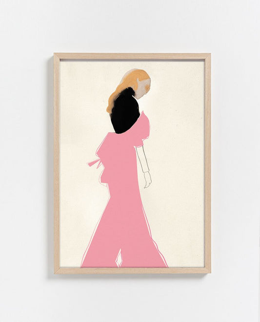 Pink Dress Print